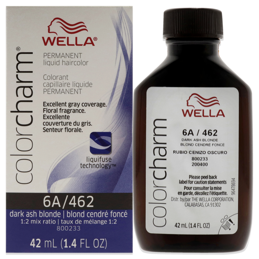 Color Charm Permanent Liquid Color - 462 6A Dark Ash Blonde by Wella 1.42 oz